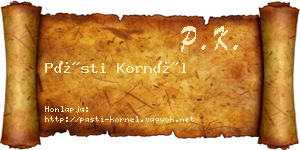 Pásti Kornél névjegykártya
