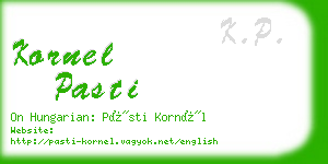 kornel pasti business card